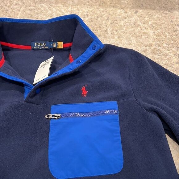 Polo Ralph Lauren Mens Fleece Pullover Jacket
Snap Sweater Mens Size M NWT navy - Picture 4 of 10